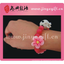 Handgemachte Polymer Clay Perlen Schmuck Schöne Rosa Blume Armband
